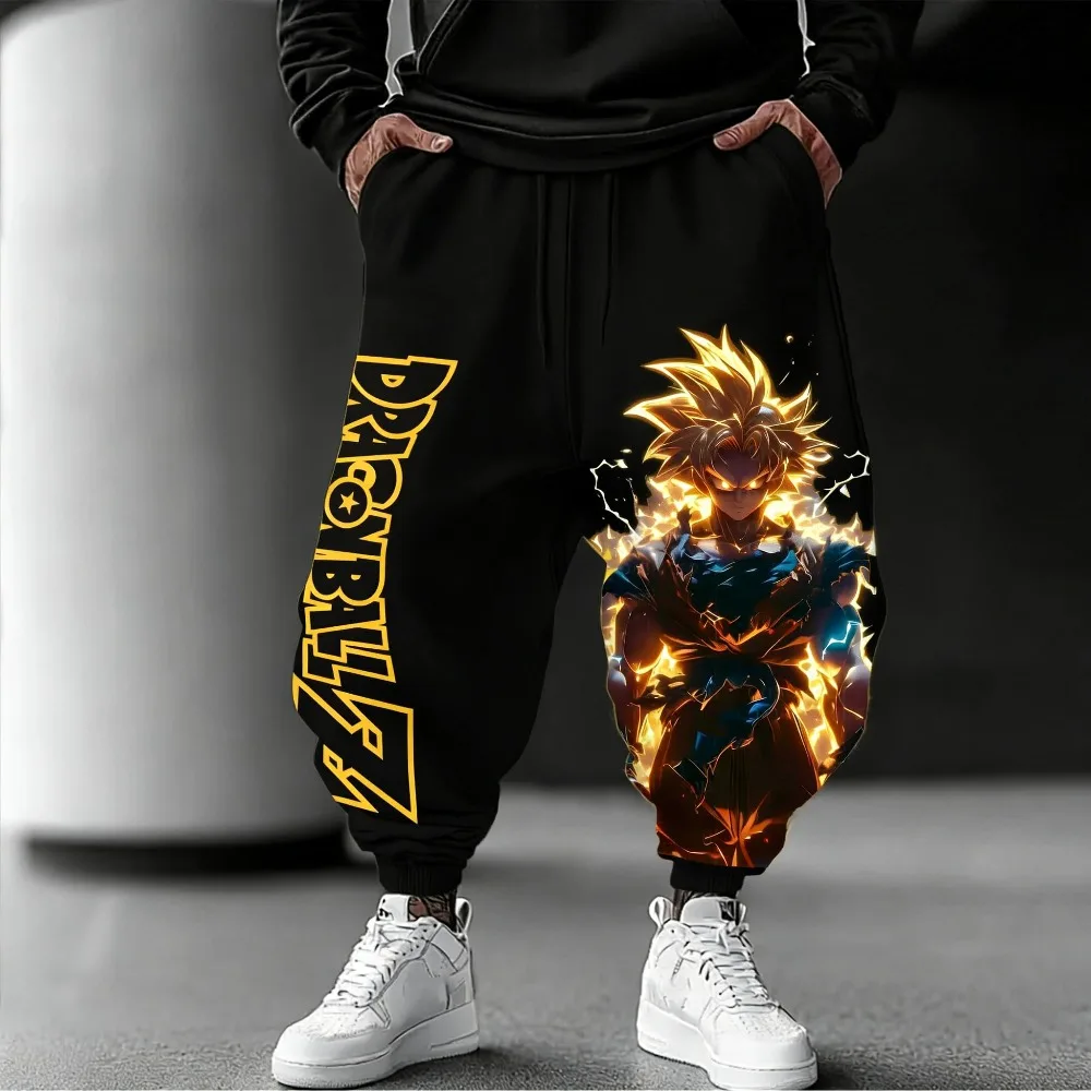 Unisex-Hose aus reiner Baumwolle, Dragon Ball Son Goku, 2026, Sommer, neues Produkt, Harajuku, Anime-Druck, amerikanischer Hip-Hop, lockere Freizeithose