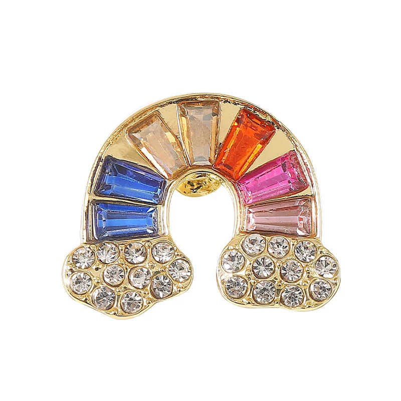 Dijes de correa de silicona para Apple Watch, colgante de uñas de colores, joyería para Iwatch, taza de arcoíris, pulsera de dibujos animados, encanto de uñas