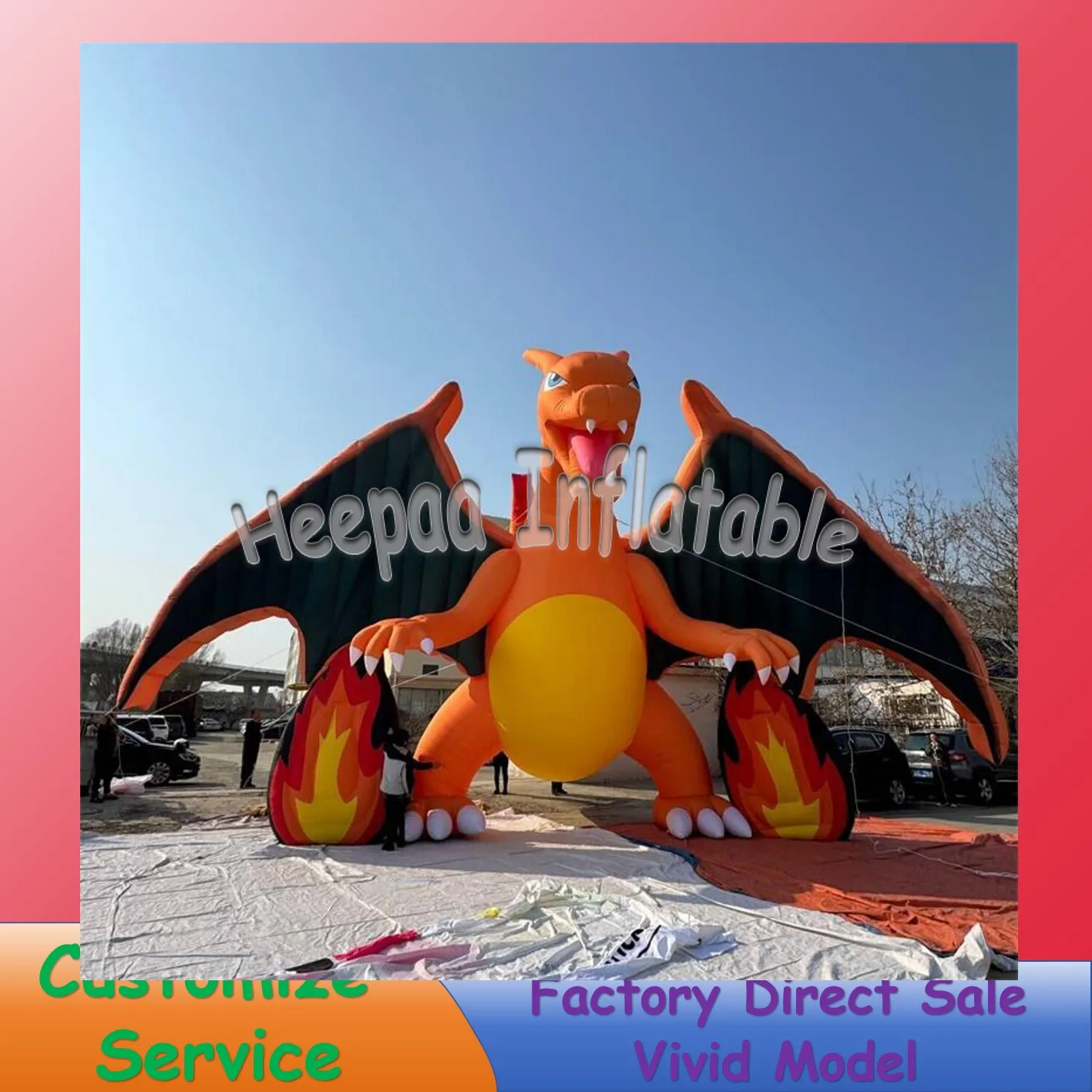 Giant Pokemon Charizard Inflatable Cartoon Customized Outdoor Advertising Inflatable Model For Event Party Decor