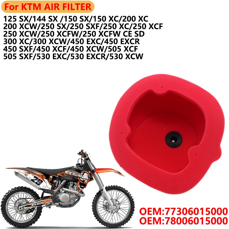 Motorcycles Air Filter For KTM 77306015000 78006015000 125 144 150 200 250 450 505 530 SX XC XCW SXF XCF XCFW EXC EXCR XCRW  XCF