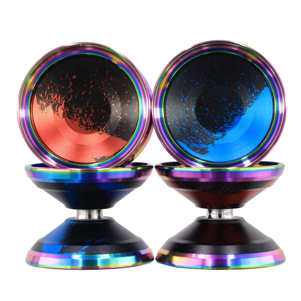 Colored alloy Inlaid metal ring YOYO High-performance yo-yo metal plate Professional Competition Gradient Color metal yoyo