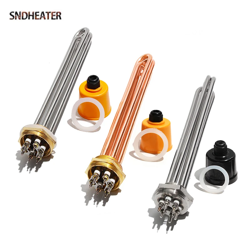 

SNDHEATER DN40 G1 1/2 "47 мм электрический медный нагревательный элемент 220 В 380 В 3 кВт 6 кВт 9 кВт 12 кВт промышленный водонагревательный котел с сопротивлением
