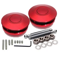 2PCS Universal Aluminum Quick Latch Push Button Billet Hood Pins Lock Clip Car Accessories For VW Golf Honda 30MM