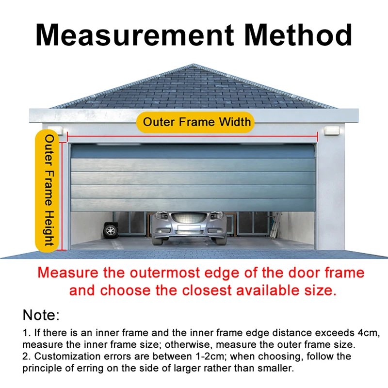 3 Door Garage Door Curtain 8x7FT Magnetic Winter Thickened Oxford Cloth Cold-Proof Warm Windproof Heat Insulation Door Curtain