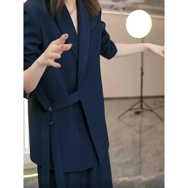 Suits for Women Jacket Blazer Casual Y2K  Korean Style Clothes 2 Pieces Sets Loose Office Suit Woman Clothing  Wide Leg Pants