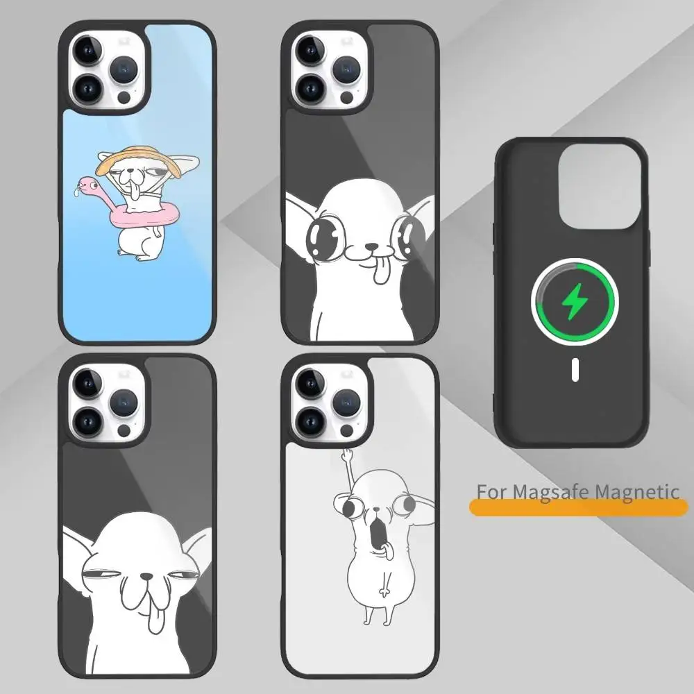 

Cartoon Ugly-Cute C-Chihuahua Phone Case For iPhone 17,16,15,14,13,Pro,Max,Plus,Magnetic For Magsafe Wireless Charging