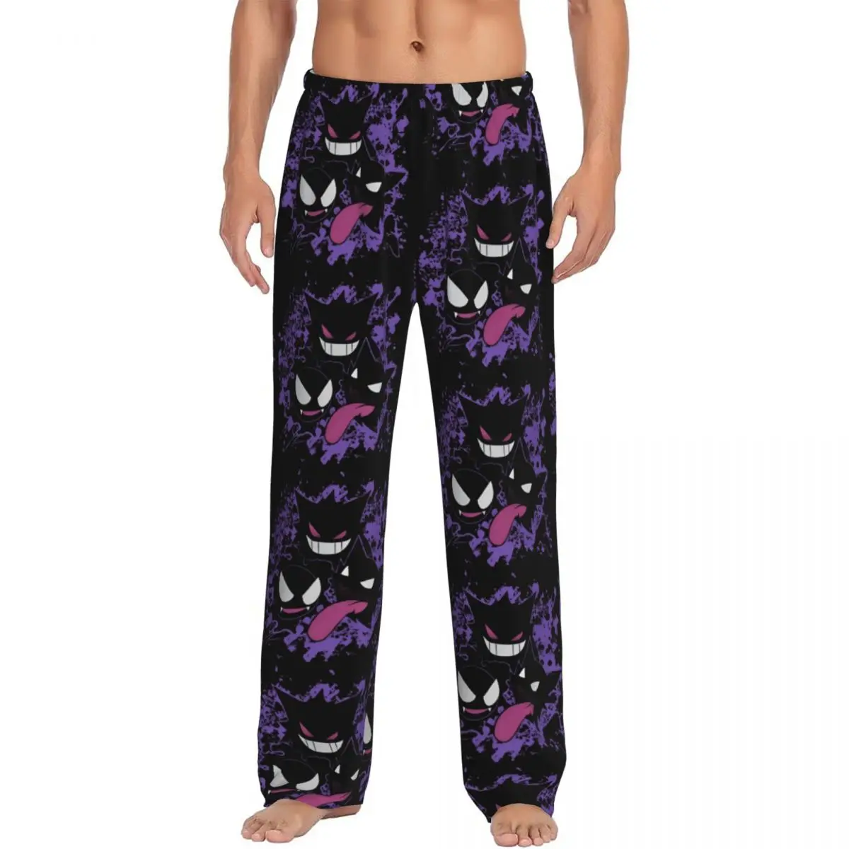 calcas-de-pijama-personalizadas-com-gengars-para-homens-confortaveis-e-estilosas-com-bolsos