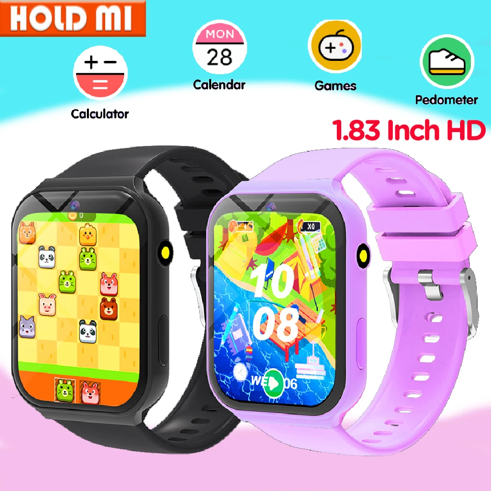 

Smart Watch Kids 1.83 Inch Display 18 Games Sleep Monitor Camera Alarm Clock Smartwatch Camera Steps Children Boys Girls Gifts