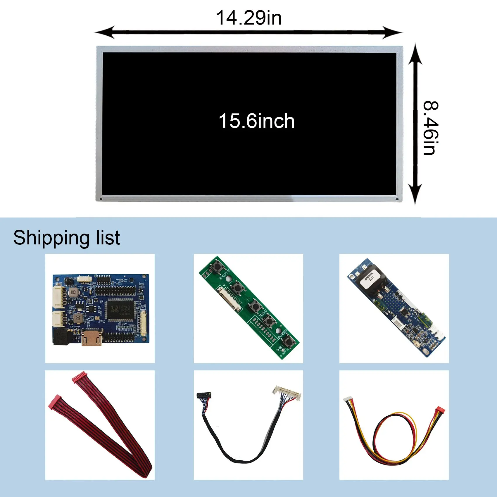 شاشة Lcd عالية السطوع مقاس 15.6 بوصة G156XW01-1000 1366x768 مع لوحات تشغيل Lcd
