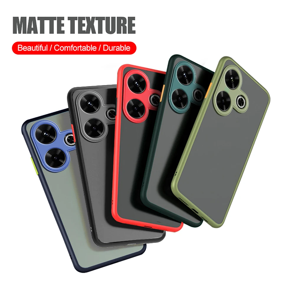 Skin Friendly Texture Phone Case For Xiaomi Redmi 13 4G Full Lens Protective Back Cover On For Redmi13 Redme redmy 13 Soft Shell