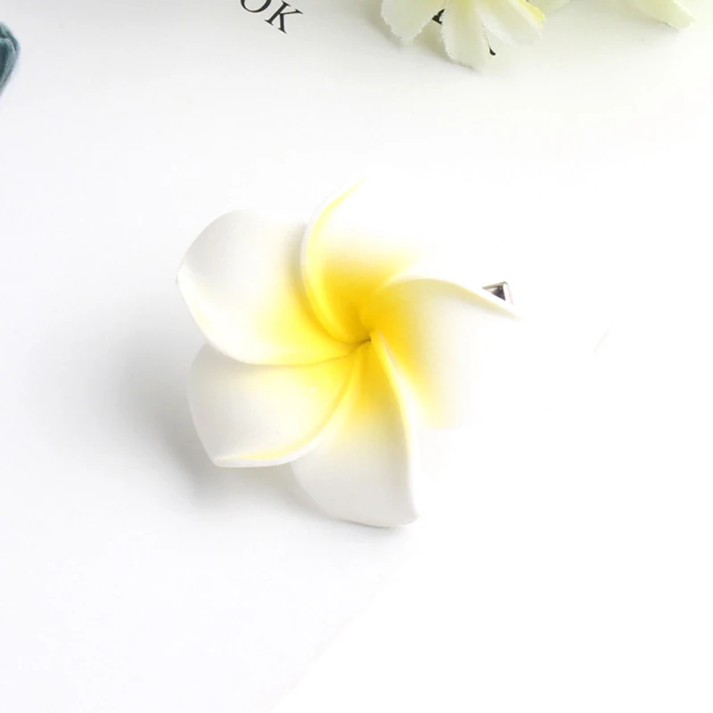 Hair Clips Trendy Beautiful Plumeria Hairpins Floral Bestseller Flower Hairpins Durable Handmade Flower Hair Pins Beach Vacation