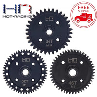HR Hot Racing Hardened Steel Upgrade Spur Gear 1M 46T 52T 1.5M 34T Main Gear #9651 #9652 TRAXXAS 1/8 Sledge RC CAR Parts