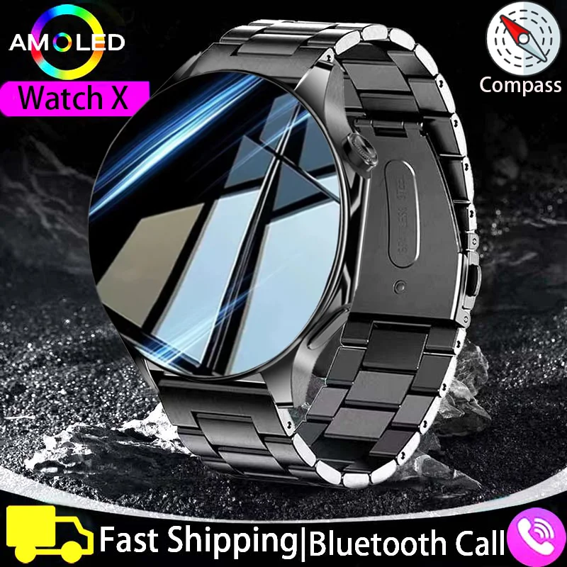 2025 New IP68 waterproof smartwatch for Men GPS Tracking AMOLED 466*466 HD screen NFC Bluetooth Talking Watch for Huawei Xiaomi