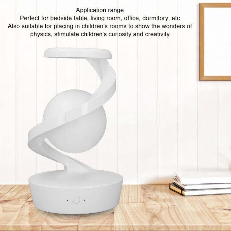 الحديثة دوامة أباجورة مبتكرة 3D البصرية الإرتفاع الكرة LED الجدول مصباح لغرفة النوم غرفة المعيشة مكتب الأبيض