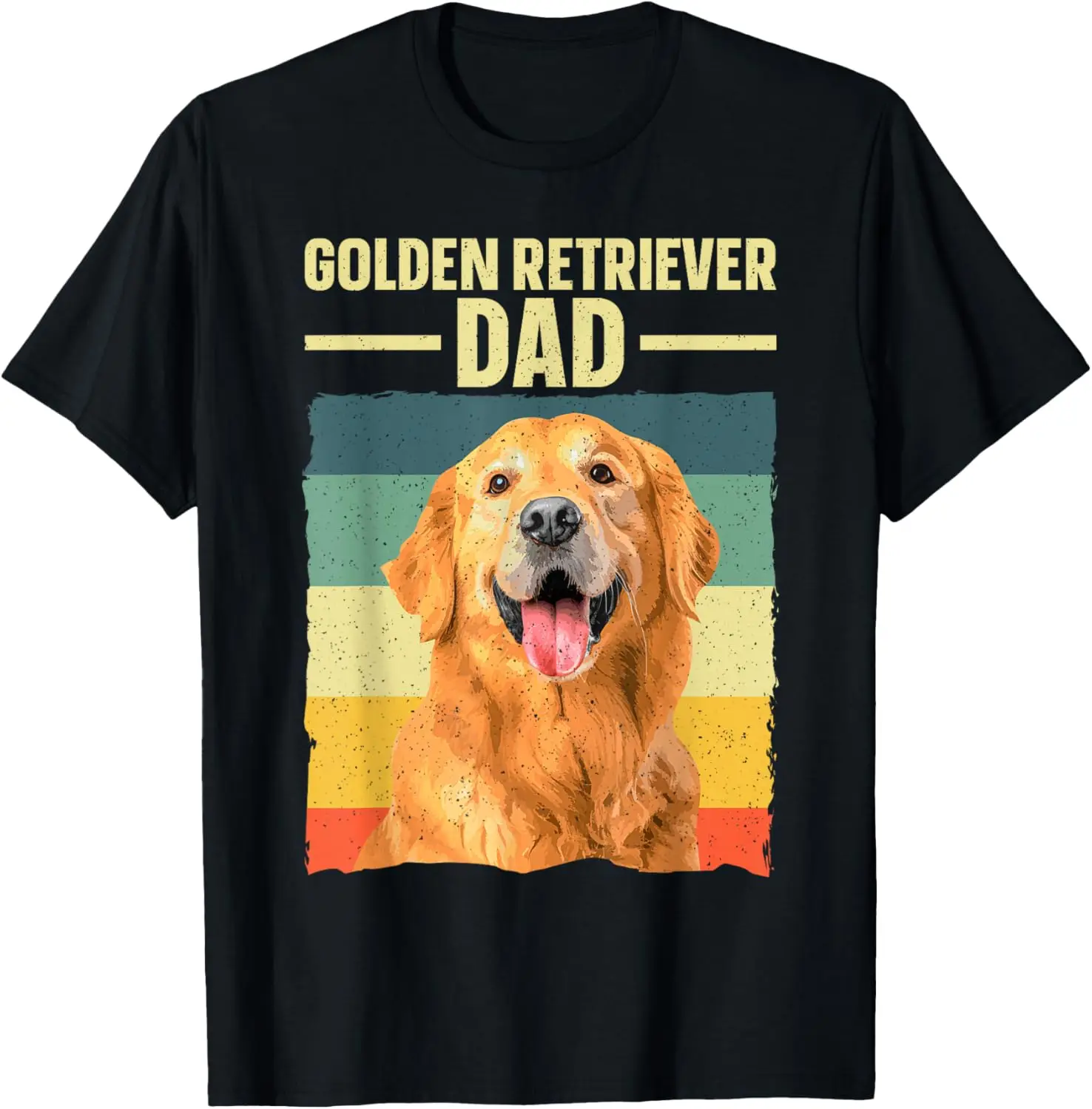 

Golden Retriever Dad Art For Men Father Golden Retriever T-Shirt