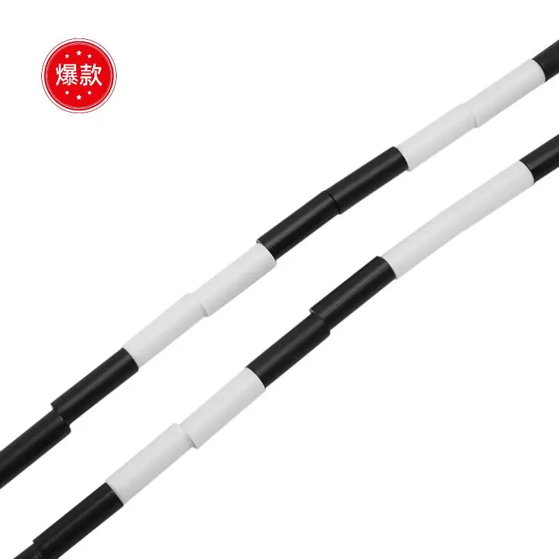 

4X Bamboo Skipping Rope Energy Bar Handle Straight Bamboo Skipping Rope Skipping Rope Thick Beaded Fitness Jump Rope