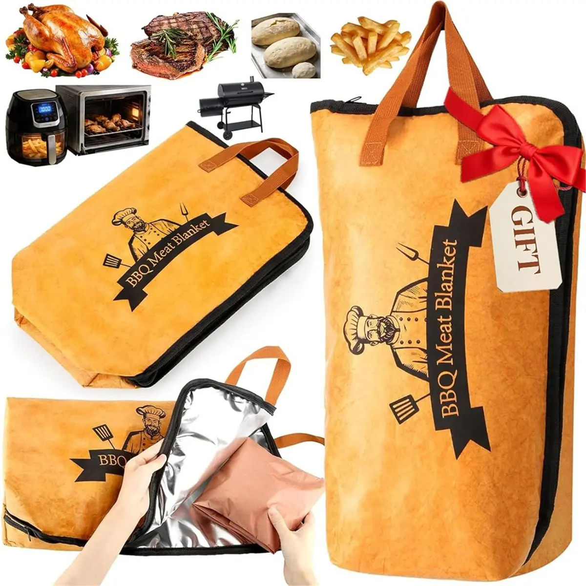 Home Tool BBQ Blanket for Resting Meat-Air Fryer/Dough/Smoker Camping Accessories Insulated Bag for Brisket/Pork Shoulder/Turkey