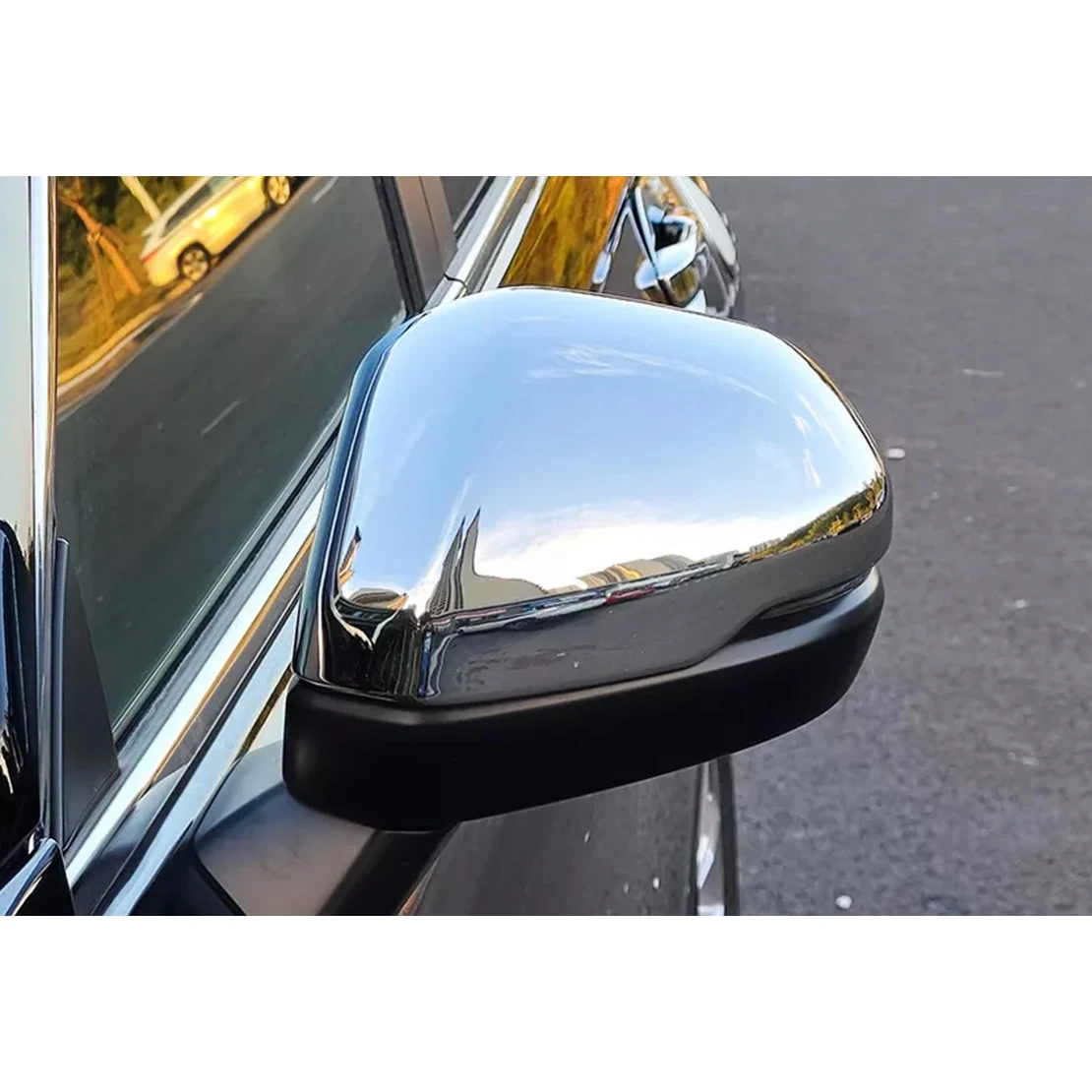 

1 Pair Car Rearview Side Mirror Cover Cap Trim Fit for Honda CR-V 2023-2024 Glossy Silver ABS Plastic