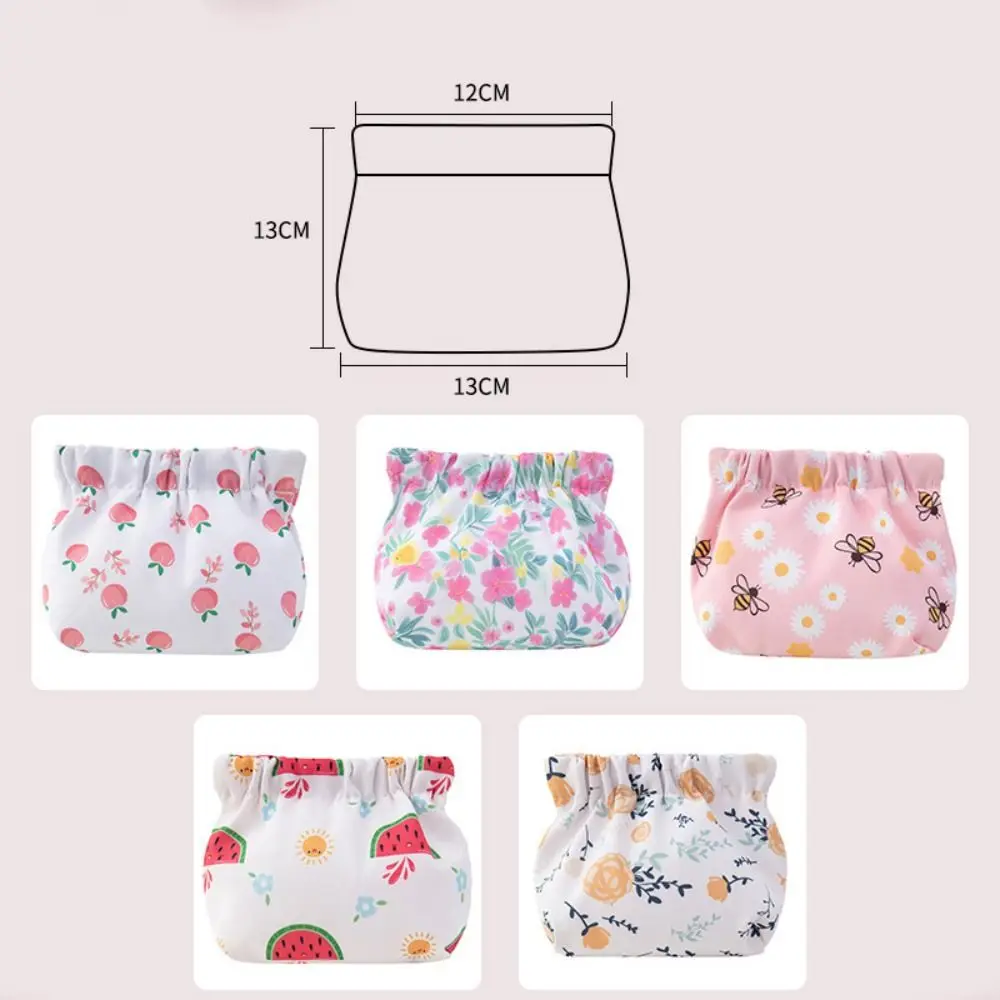 Saco portátil do zíper do pano, Porta-moedas de fechamento automático, Moda Coin Pouch