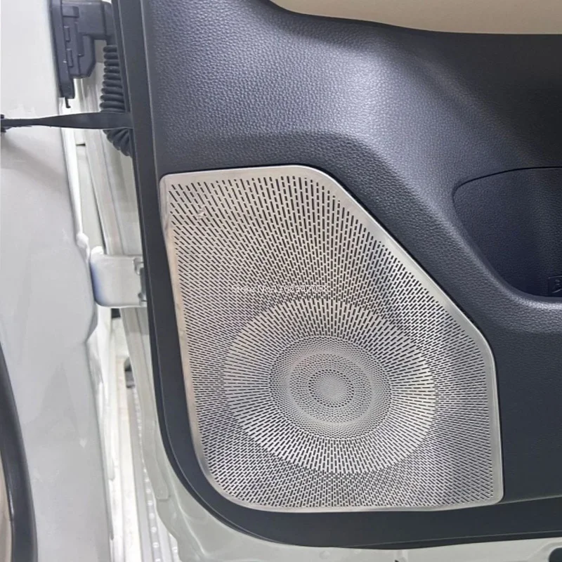 For Toyota Land Cruiser 300 LC300 2022 2023 2024 Car Speaker Cover Stainless steel 4 Door Loudspeaker Sound Pad Trim Accessories