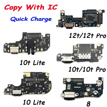 Novo para xiaomi 10t 9t 10 11t pro 12t 10 lite usb com micro porta de carregamento doca cabo flexível com placa microfone ic