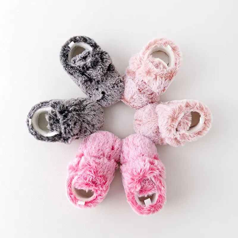 

Winter Warm Baby Shoes Toddler Plush Soft and Warm Boys and Girls 0-18 Months Soft Anti-slip Walking Shoes Indoor 2024 BMB3145