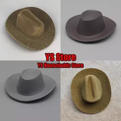 ZYTOYS ZY5057 1/6 Man Soldier Round Brimmed Western Cowboy Hat Velvety Leather Sunhat Accessory For 12