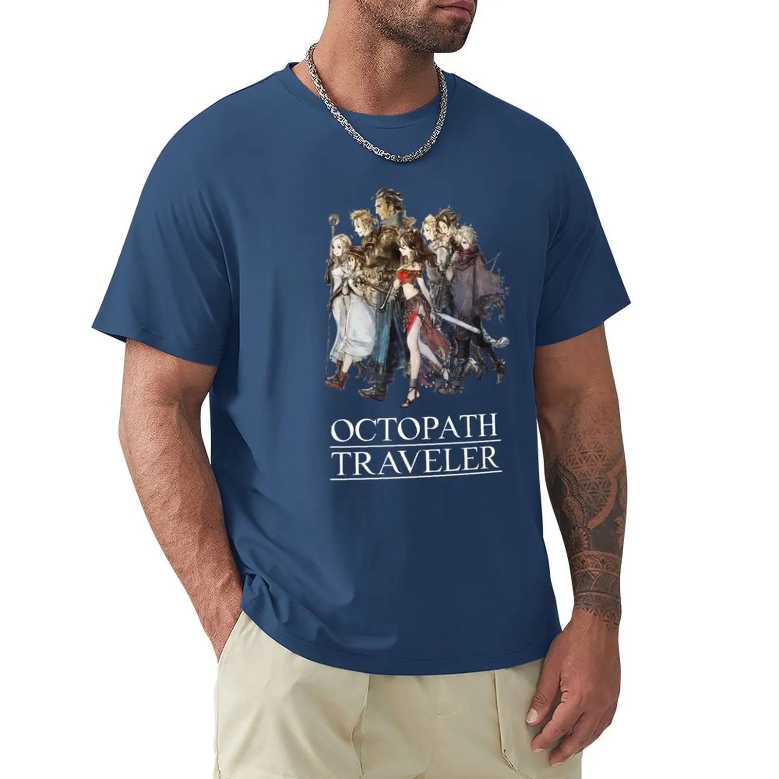 

2025 new model Octopath Traveler - Travelers Logo [w/ White Text] T-Shirt Short t-shirt customized t shirts funny t shirts for