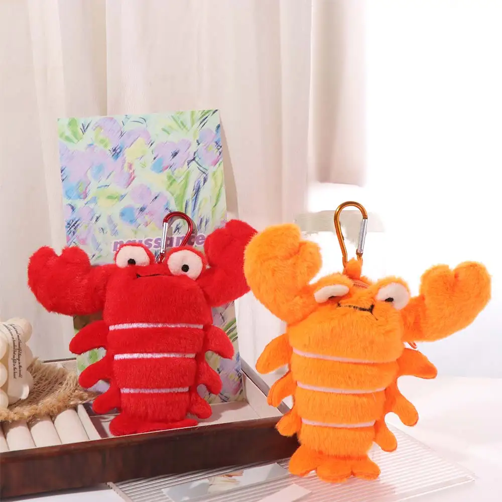

Kawaii лобстер океан животное портмоне пушистая имитация брелка коллекция подвесное украшение сумка с животными кулон сумка для карт