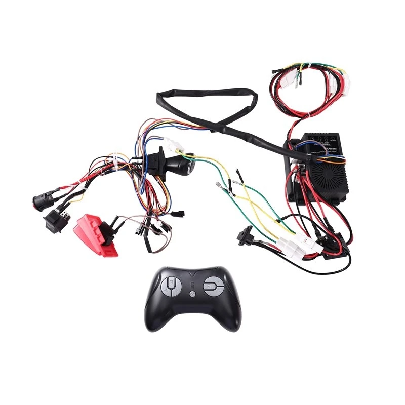 Electric Car Harness 24V With Wire, Switch And Remote Control Receiver 2.4G For Children-A97E