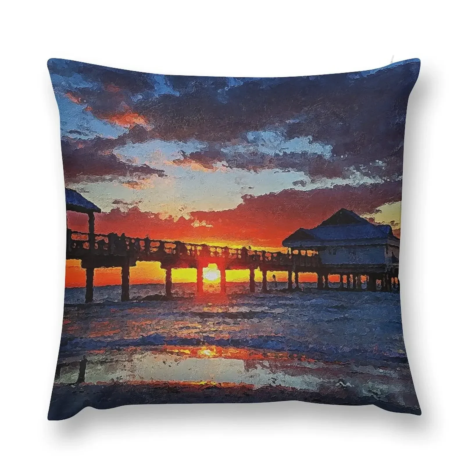 Pier 60, Clearwater Beach Throw Pillow luxury throw pillow covers Luxury Cushion Cover pillow