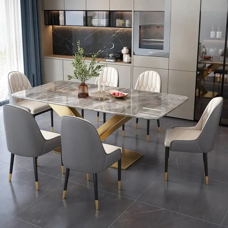 طاولات طعام مكتبية احترافية تصميم مناسبات دراسة رخامية طاولات طعام للمطاعم صالون حديث Mesas De Comedor ديكور منزلي #6