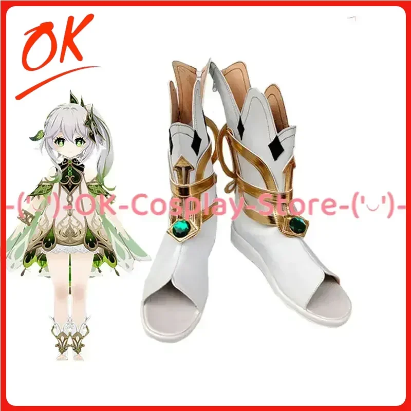 [حسب الطلب] أحذية جينشين إمباكت ناهيدا التأثيرية أزياء لعب الأدوار الدعامة للهالوين كرنفال عطلة حفلة بولي Leather الأحذية الجلدية