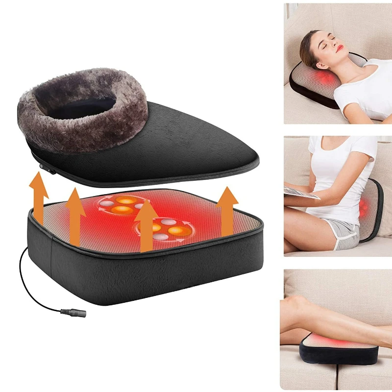 Foot Massager with Acupressure Kneading & Heat, Electric Home Boot Massager, Removable Washable Cover for Easy Clean Hygiene