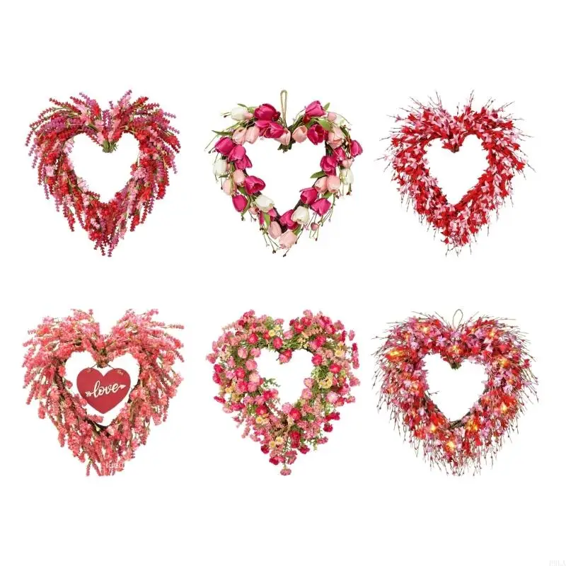 

Новинка 2025 года, венок из искусственных тюльпанов с розами и шампанским для создания атмосферы Святого Валентина, легко гибкие