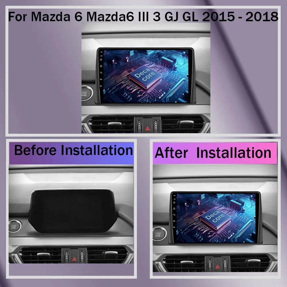 For Mazda 6 Mazda6 III 3 GJ GL ATENZA 2018 - 2021 Auto Radio Android 13 GPS Navigation Car Multimedia Player 5G Wifi No 2Din DVD