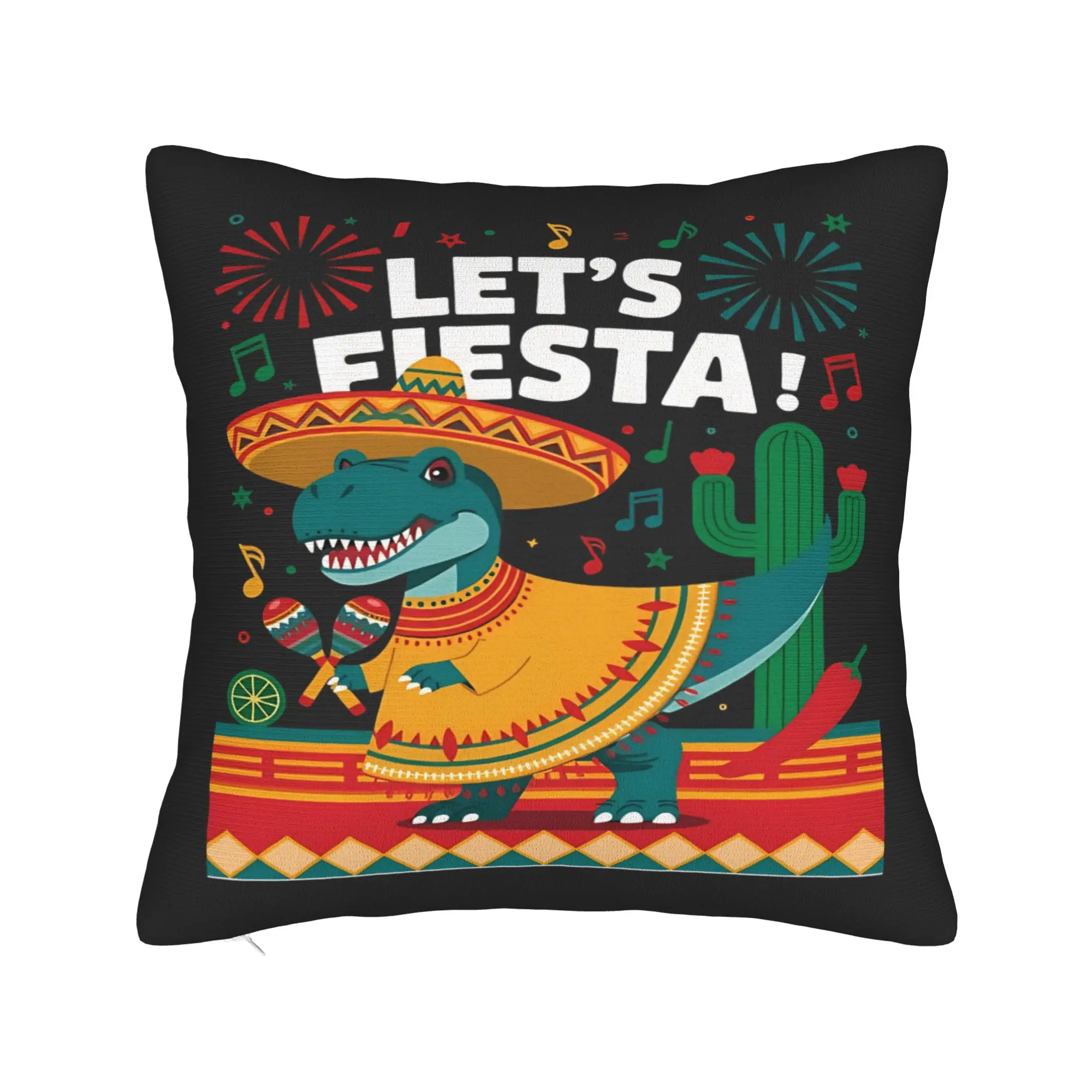 Pillow Cover Let's Shirt Party Fiesta  Novelty Pillow Case For Sofa Couch Bed Living Room Pillowcases