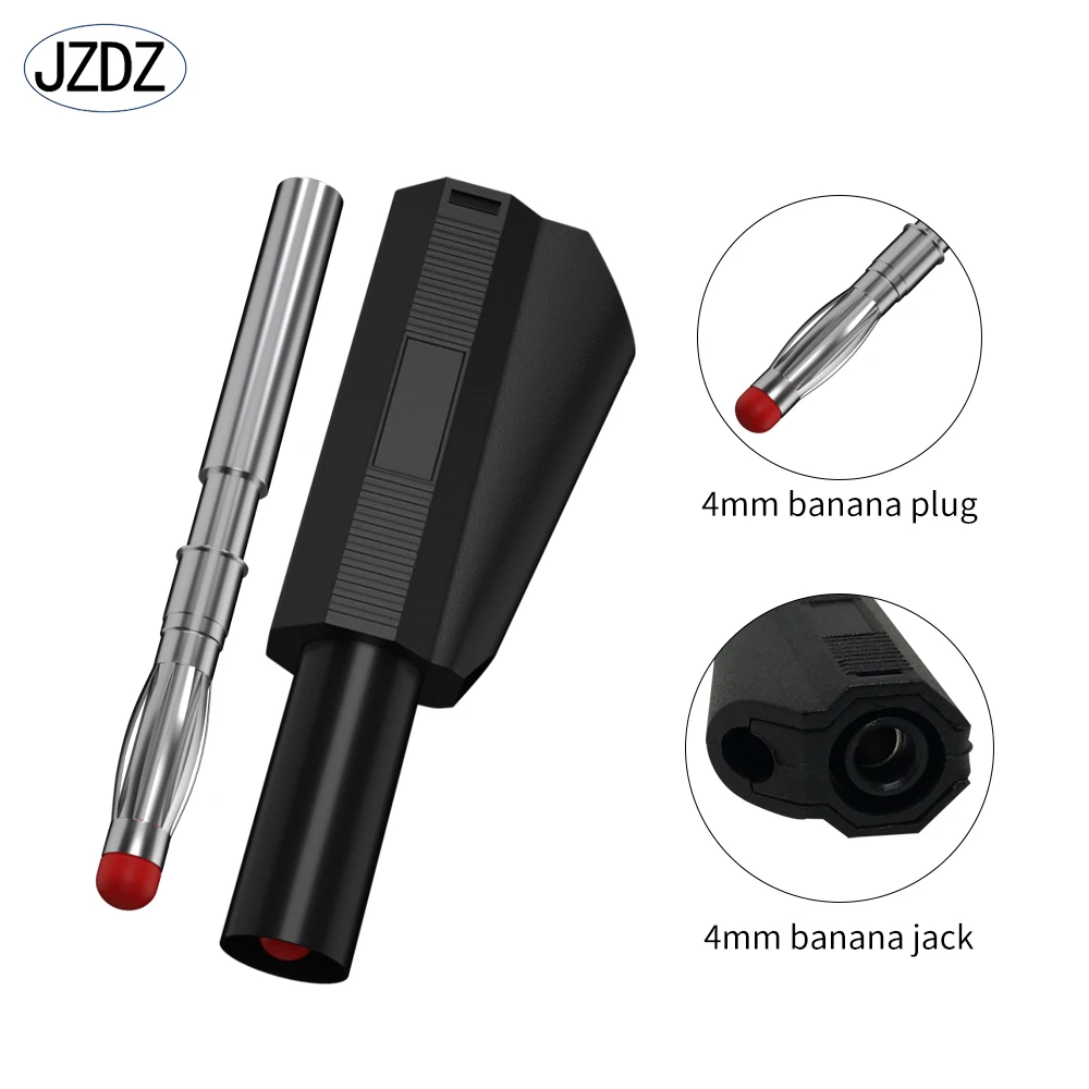 JZDZ 100CM BNC Male Plug to Dual 4MM Stackable Banana Plug Low Loss Coaxial Cable Test Lead Connectors for Oscilloscope J.70046.