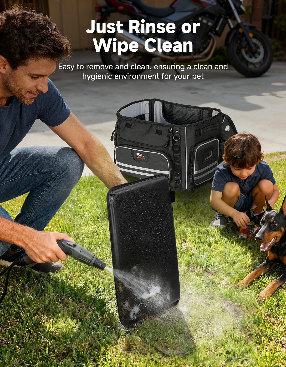 Motorcycle Pet Carrier Bag Dog Cat Bag for Street Glide Road King Electra Glide Passenger Seat Luggage Rack Touring Trike Models
