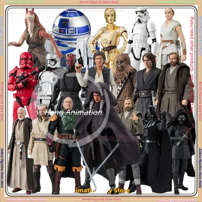 

BANDAI S.H.Figuart Luke Skywalker Obi-Wan Kenobi Anakin Jinn Mace Windu Han Solo Ahsoka Tano Kylo Ren Boba Fett Stormtrooper