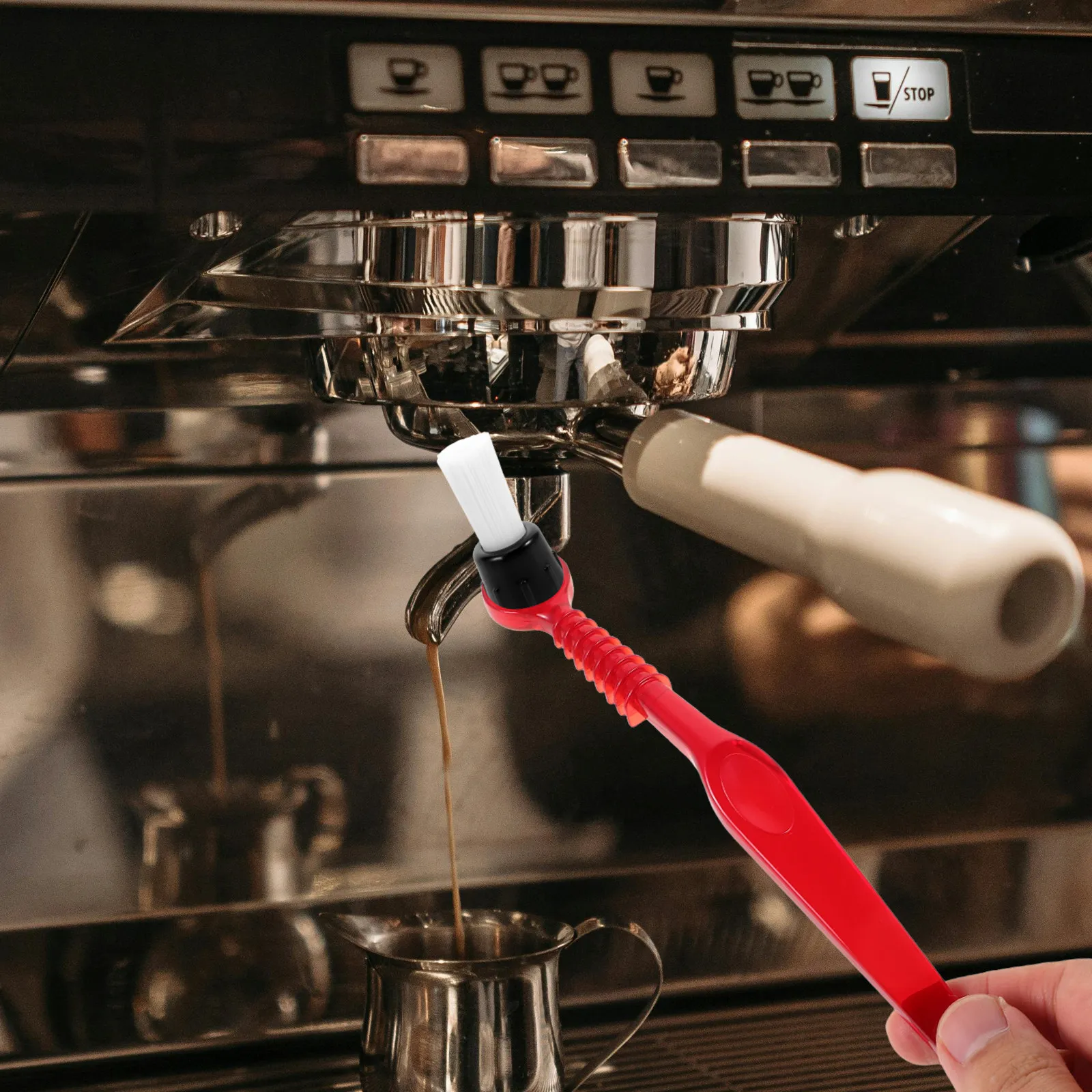 4Pcs Coffee Machine Cleaning Brush Head Replacement Effective Espresso Group Head Cleaner Coffee Maker Maintenance Accessory