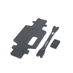 Placa inferior de fibra de carbono para WLtoys, piezas de coche RC, actualización de Metal, 1/28, 284131, K969, K979, K989, K999, P929, P939