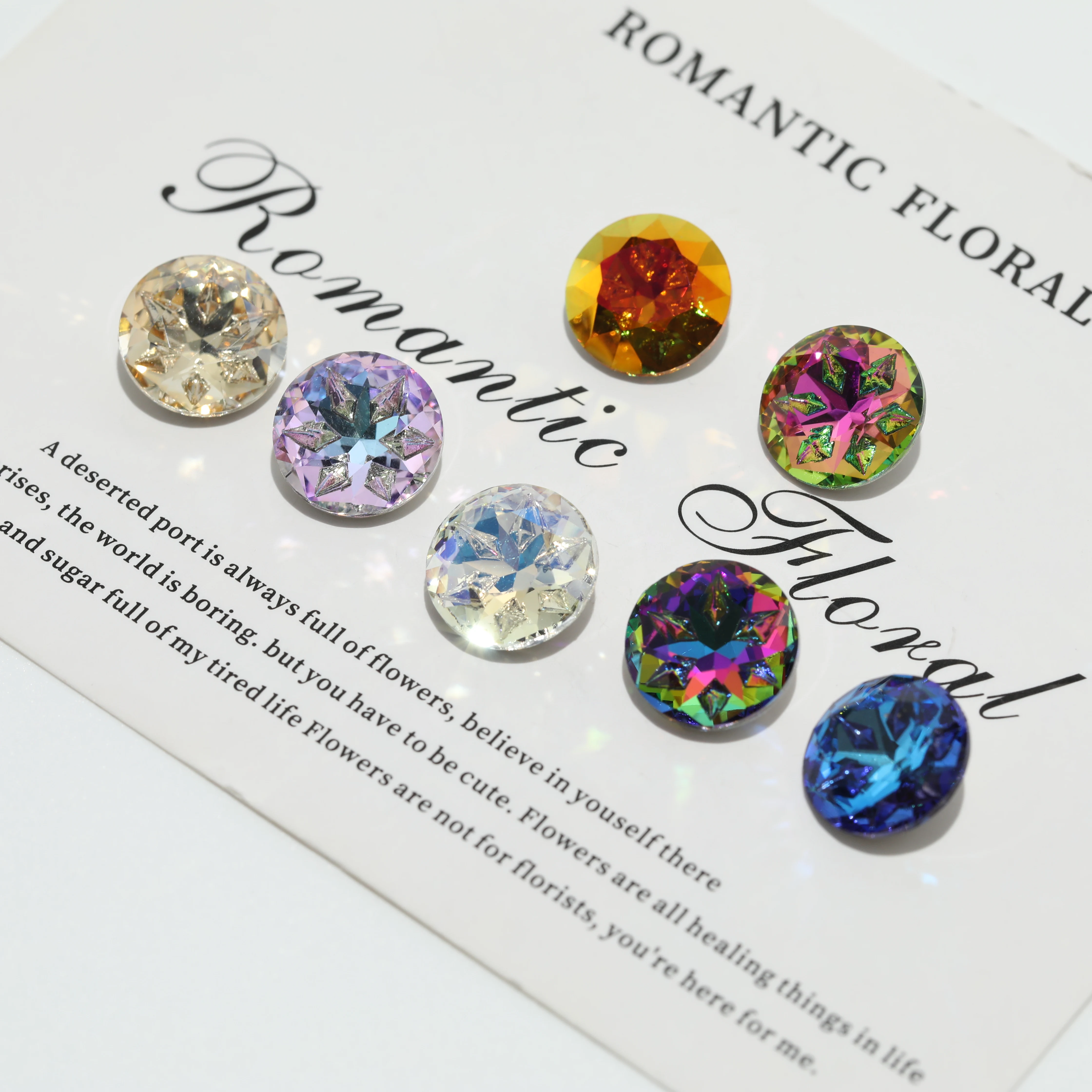 GRST Premium Meteorite Serie Strass DV4021 Runde Ziersteine Glänzende Kristalle für Nagelkunst Hochzeitskleider Taschen DIY-Zubehör – Detail 2