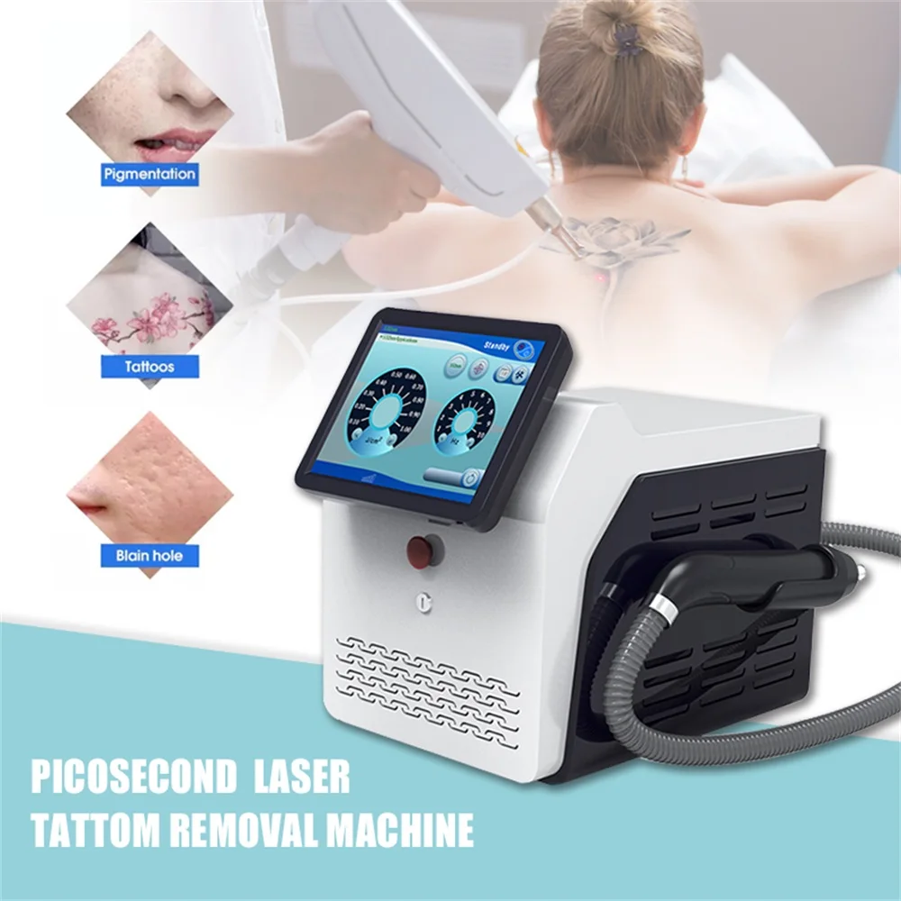 2024 Newest Q-SWITCH ND YAG LASER Tattoo Removal Carbon Peeling NdYag Tattoo Remove Machine Pico Laser For Remove Tattoo