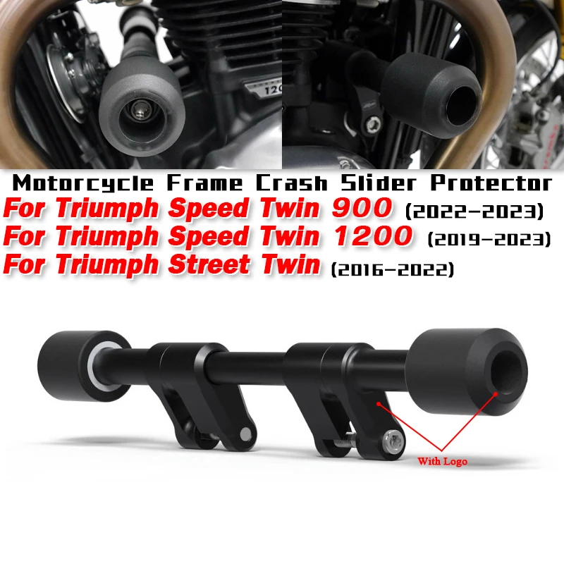 Quadro da motocicleta Bater Slider Protector Pads, Moto Proteção Anti-queda, Triumph Speed Twin 900 1200 2016-2023