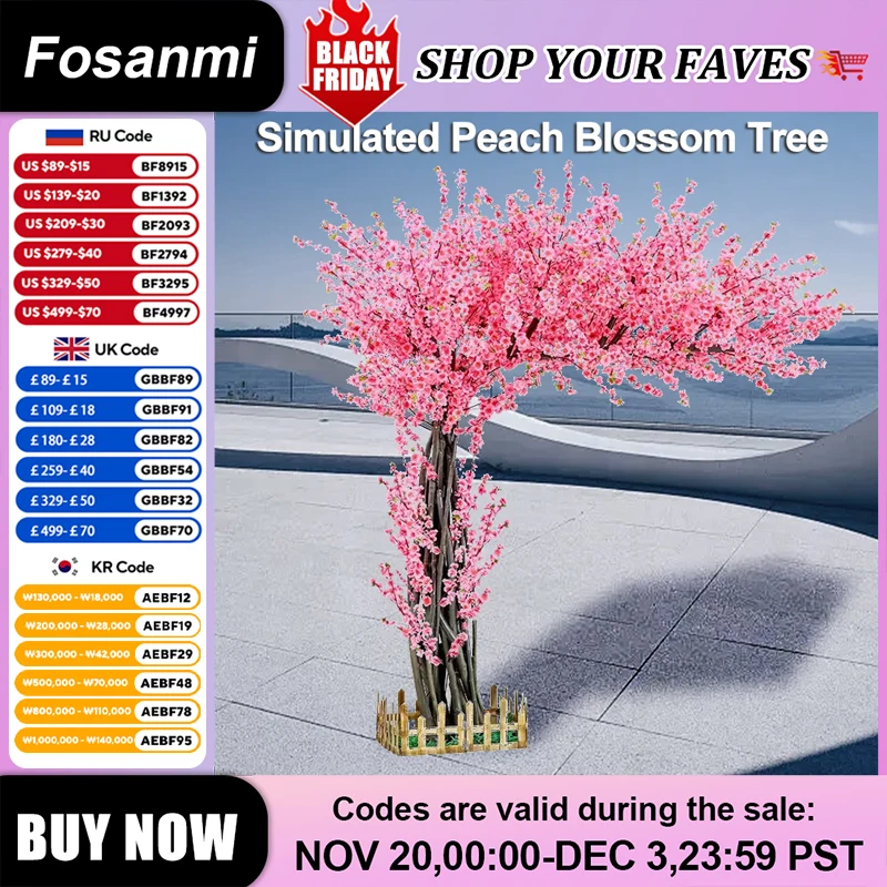 

Artificial Peach Blossom Tree Commercial Layout Wishing Tree Multi-Layer Petals Wedding Peach Blossoms Bonsai Fake Potted Plants