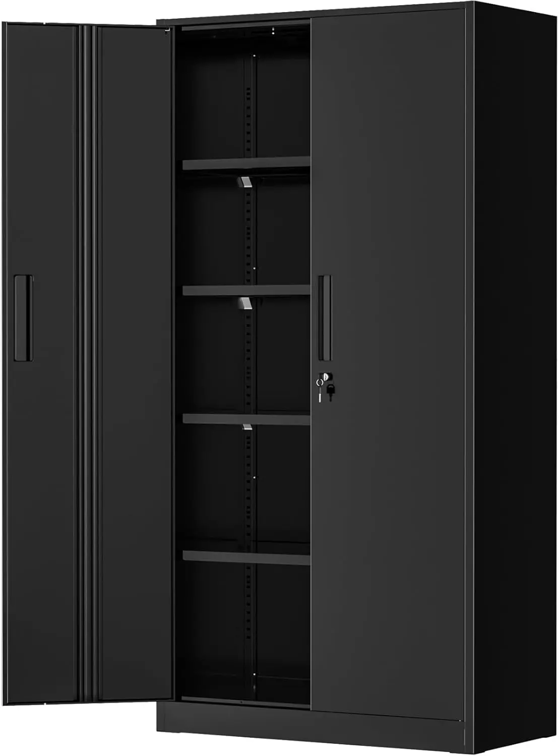 

Steel SnapIt Storage Cabinet 72" Locking Metal Garage Storage Cabinet with 4 Adjustable Shelves, 2 Doors and Lock for File