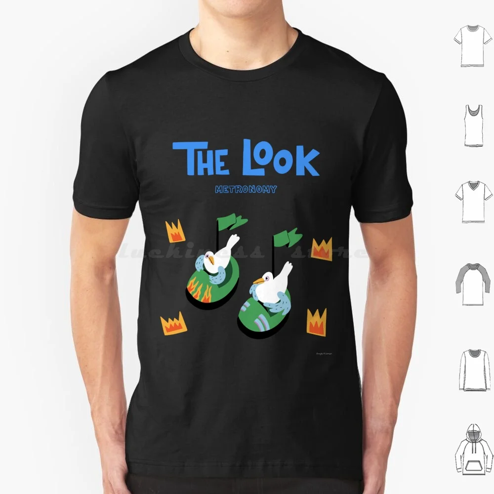 The Look T Shirt Big Size 100% Cotton Metronomy The Look Cars Seagulls Fire Birds Accident Look Flag Music Song