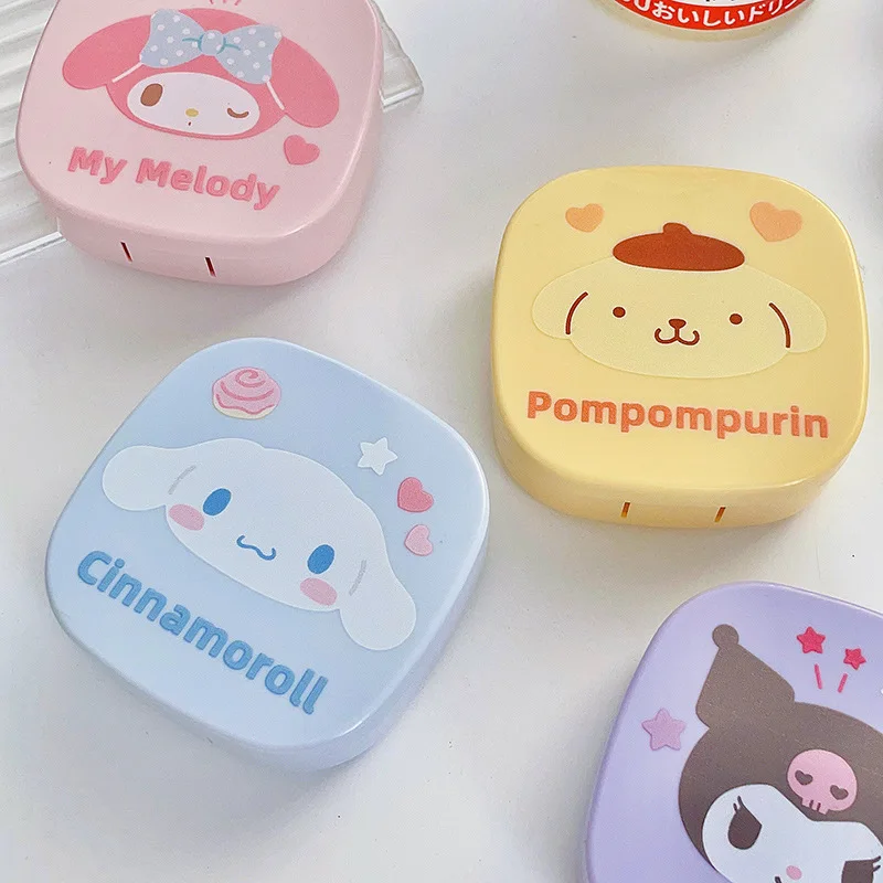 

Kawaii Hello Kitty Contact Lens Box Cute Cartoon Contact Lens Care Box Women Products Desktop Decoration Student Gift Wholesale