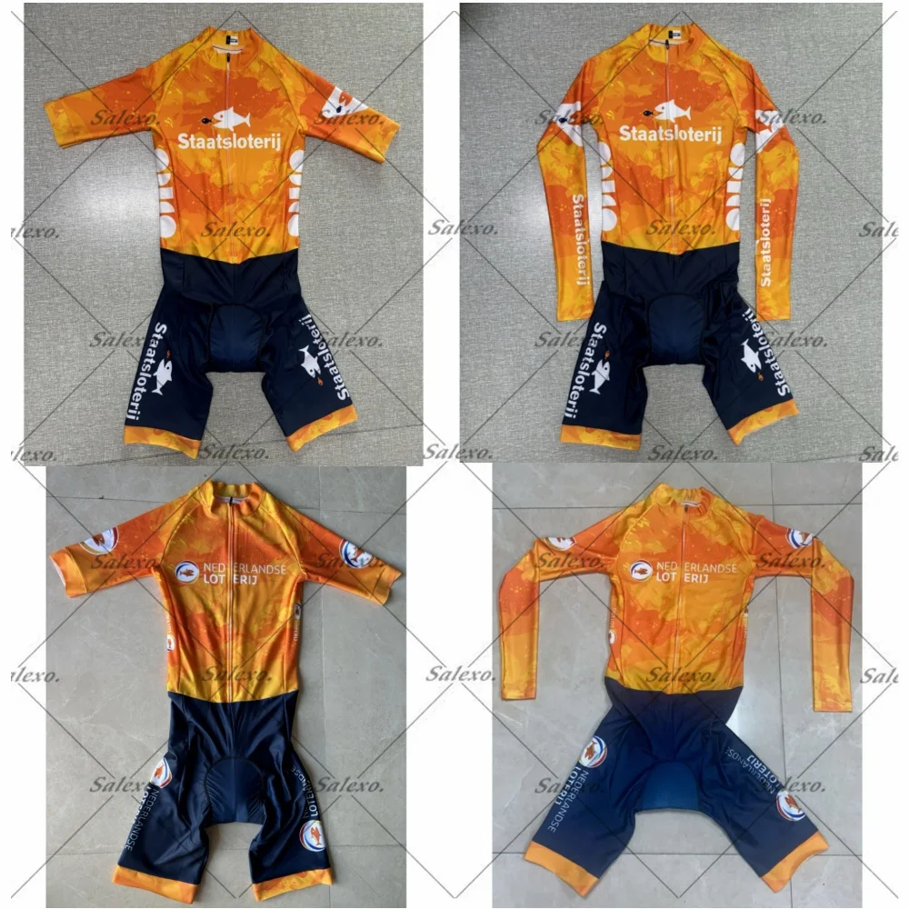 

LASER CUT Skinsuit 2026 Men'sTEAM NETHERLANDS Jumpsuit Bodysuit SHORT Cycling Jersey Bike Bicycle Clothing Maillot Ropa Ciclismo